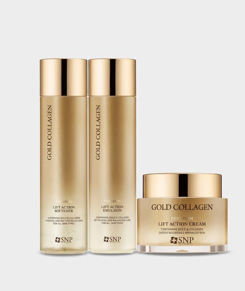 Snp Gold Lift Action Set (CreamLotionToner)